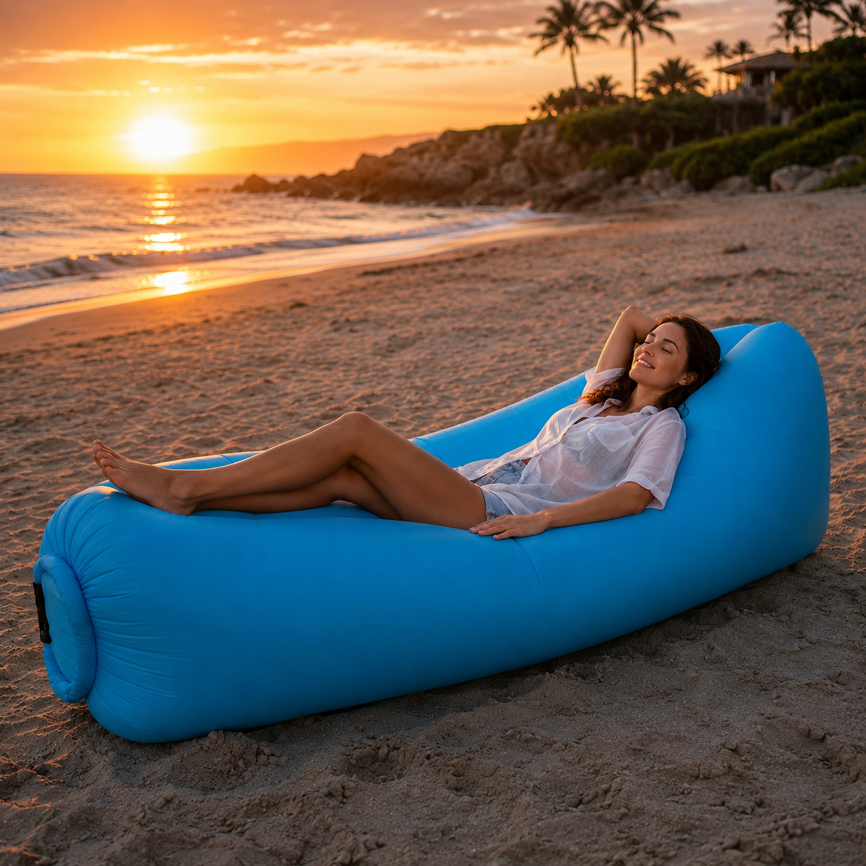 HAMACA INFLABLE PORTÁTIL